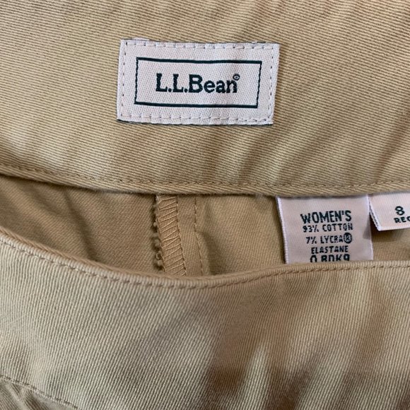 L.L.Bean  Women's size 8 Tan Side Zip Pants - Picture 5 of 6